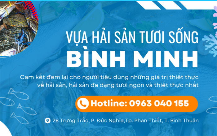 Tính Thành bàn giao khai trương website Vựa hải sản tươi sống Bình Minh